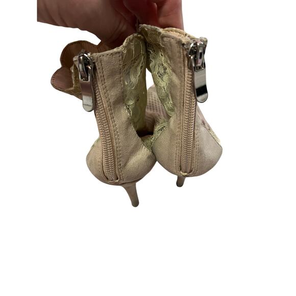 Chinese laundry Jeopardy Nude Mesh & Lace high heels shoes open toe sz 7.5 - Picture 11 of 11